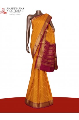 Zari Checks Classic Mysore Crepe Silk Saree