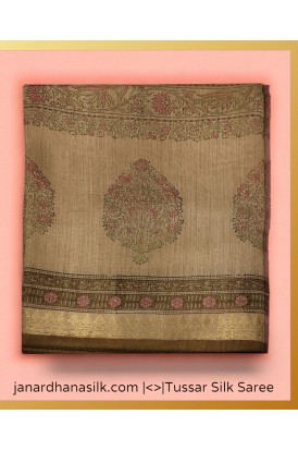 Exclusive Pure Tussar Silk Sar..