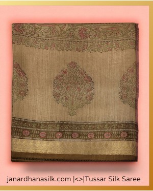 Exclusive Pure Tussar Silk Sar..