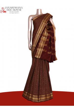 Pure Checks Zari Mysore Crepe Silk Saree