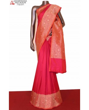 Pink Designer Banarasi Kora Si..