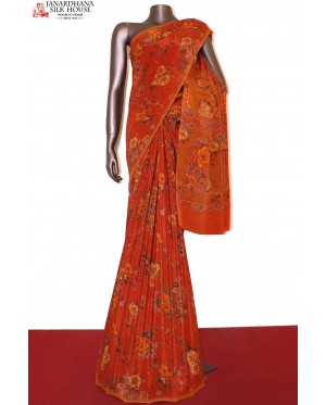 Printed Pure Crepe Silk Saree..