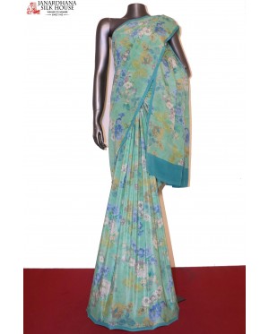 Printed Pure Crepe Silk Saree..