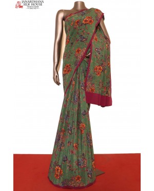 Printed Pure Crepe Silk Saree..