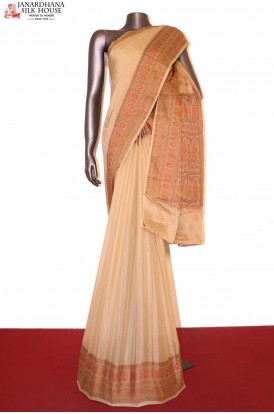 Exclusive Thread Weave Pure Crepe Silk Saree