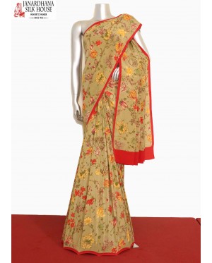 Printed Pure Crepe Silk Saree..