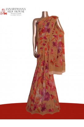 Designer Exclusive Floral Pure Georgette Silk Saree