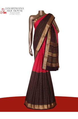 Exclusive Half & Half Mysore Crepe Silk Saree