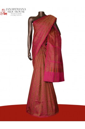 Exquisite Handloom Jamawar Tanchoi Silk Saree-Master Weaves