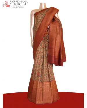 Designer Pure Tussar Silk Sare..