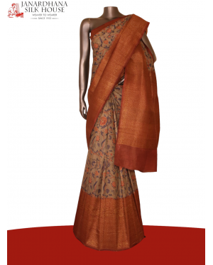 Designer Pure Tussar Silk Sare..