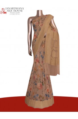 Pure Floral Georgette Silk Sar..