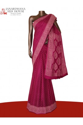 Thread Weave Pure Crepe Silk Saree