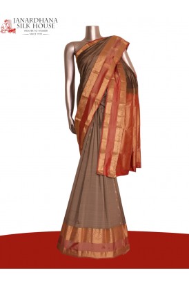 Traditional Contrast Wedding South Silk Saree