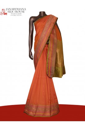 Contrast Classic Wedding Banarasi Silk Saree