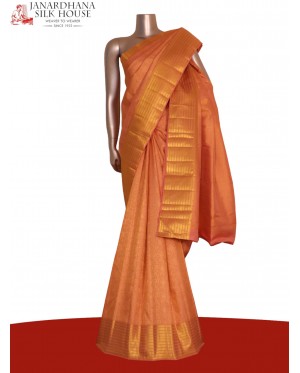 Pure Handloom Zari Brocade Kan..