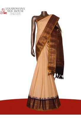 Exclusive Contrast Pure Gadwal Silk Saree