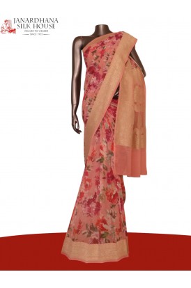 Pure Floral Georgette Silk Sar..