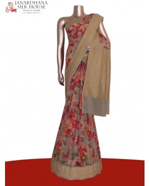 Pure Floral Georgette Silk Sar..