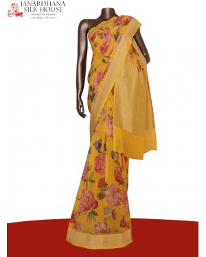 Pure Floral Georgette Silk Sar..