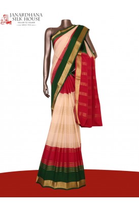 Pure Veldhari Zari Mysore Crepe Silk Saree