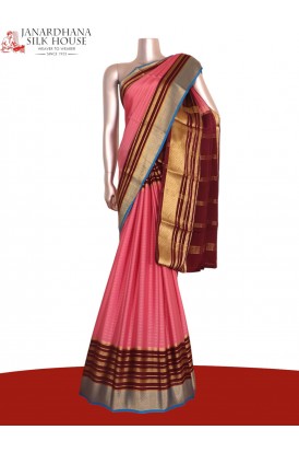 Pure Veldhari Zari Lines Mysore Crepe Silk Saree