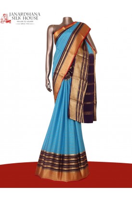 Pure Veldhari Zari Lines Mysore Crepe Silk Saree