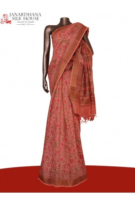 Pure Floral Tussar Silk Saree..