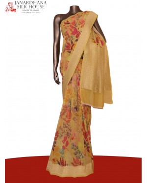 Pure Floral Georgette Silk Sar..