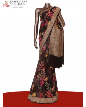 Pure Floral Georgette Silk Sar..