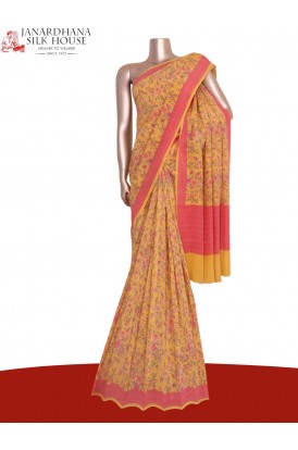 Floral Exclusive Pure Crepe Silk Saree