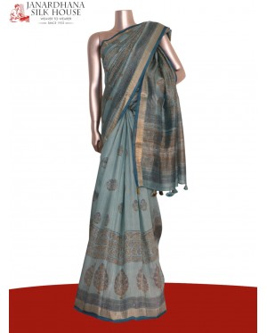 Pure Floral Tussar Silk Saree..