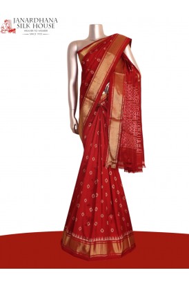 Pure Handloom Patola Ikat Silk Saree