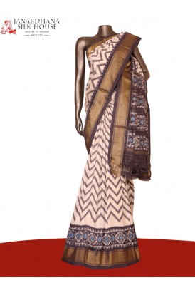 Pure Handloom Patola Ikat Silk Saree