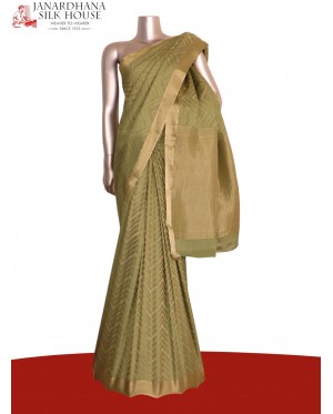 Pure Brocade Zari Crepe Silk S..