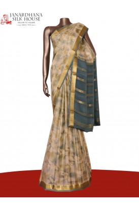 Pure Shaded Butta Mysore Crepe Silk Saree