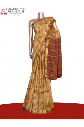 Pure Shaded Butta Mysore Crepe Silk Saree