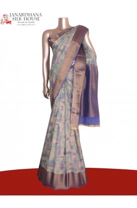 Pure Shaded Brocade Zari Crepe Silk Saree