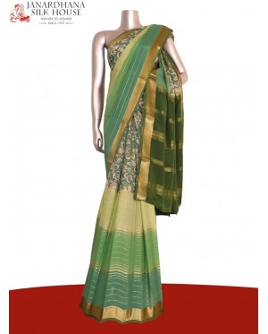 Pure Printed Mysore Crepe Silk..