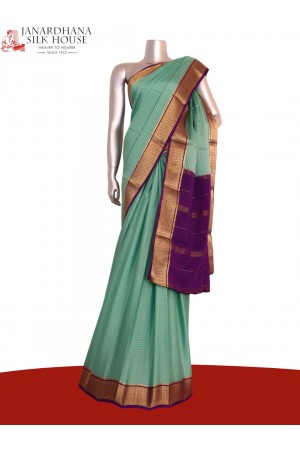 Contrast Classic Mysore Crepe Silk Saree