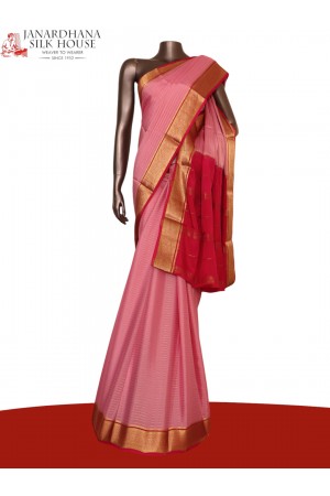 Contrast Classic Mysore Crepe Silk Saree