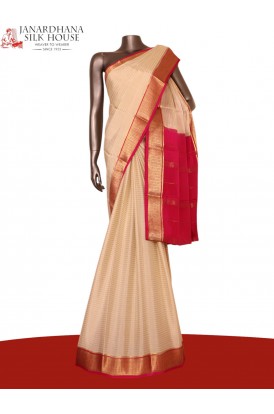 Pure Veldhari Zari Mysore Crepe Silk Saree