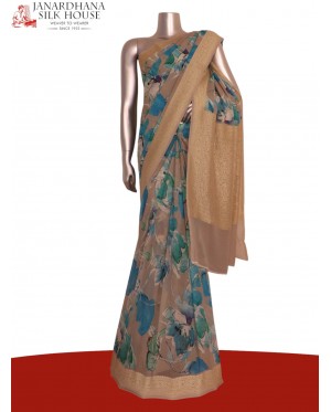 Pure Floral Georgette Silk Sar..