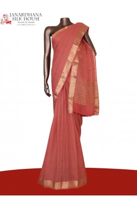 Pure Checks Zari Georgette Silk Saree