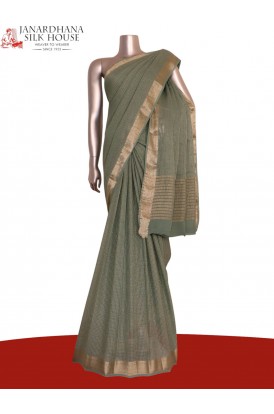 Pure Checks Zari Georgette Silk Saree