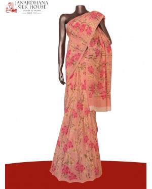 Floral  Pure Crepe Silk Saree..