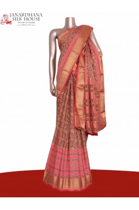 Floral Pure Crepe Silk Saree..