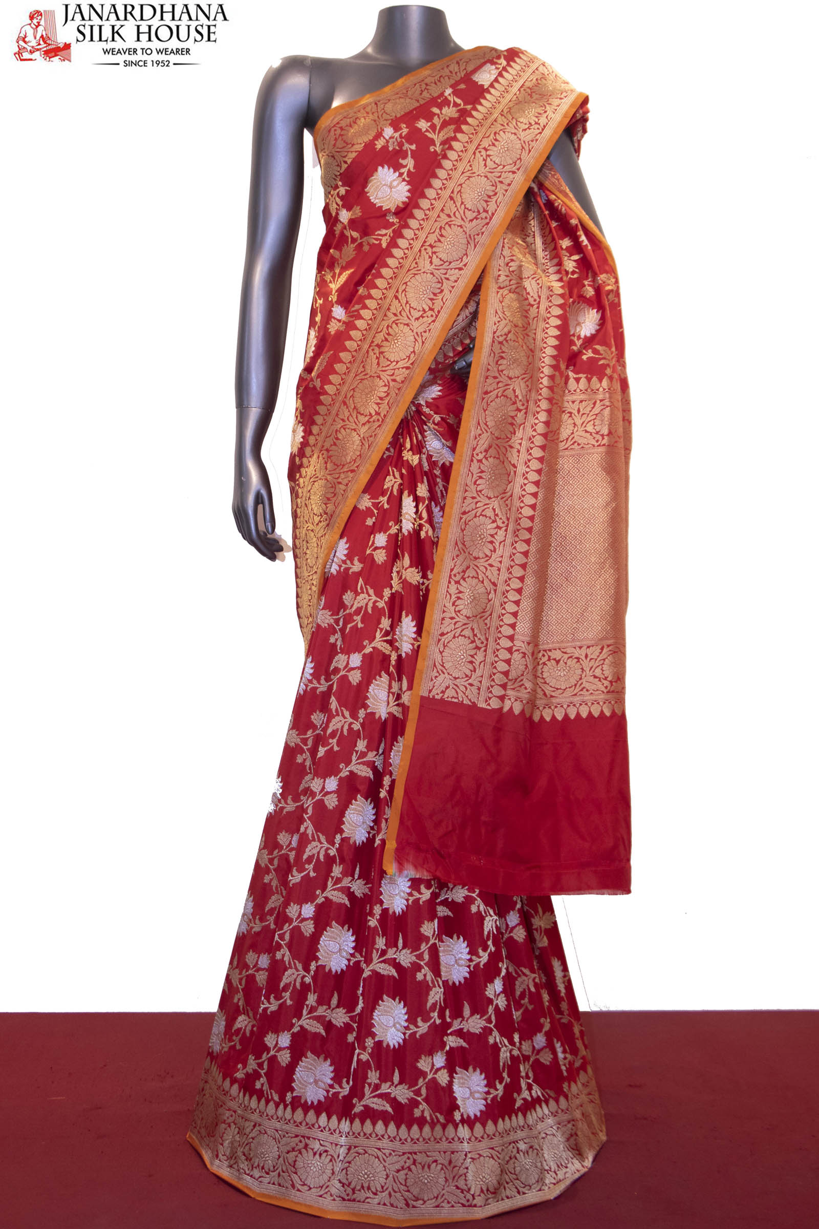 5.5 m (separate blouse piece) Wedding Designer Stylish Banarasi Shalu Saree,  With Blouse Piece at Rs 4200 in Yeola