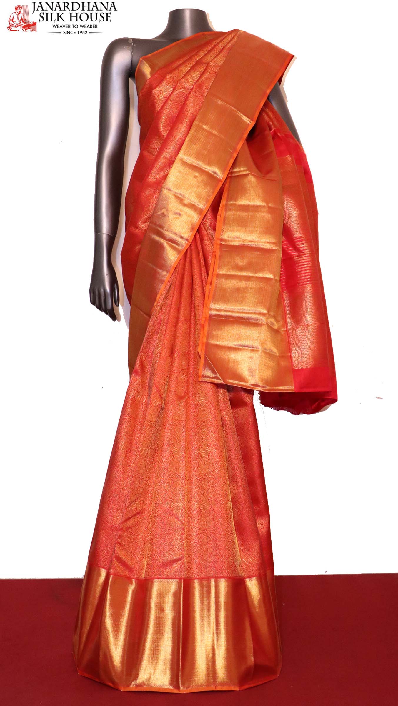 Buy Rani Brocade Silk Wedding Wear Weaving Saree Online From Wholesale  Salwar.