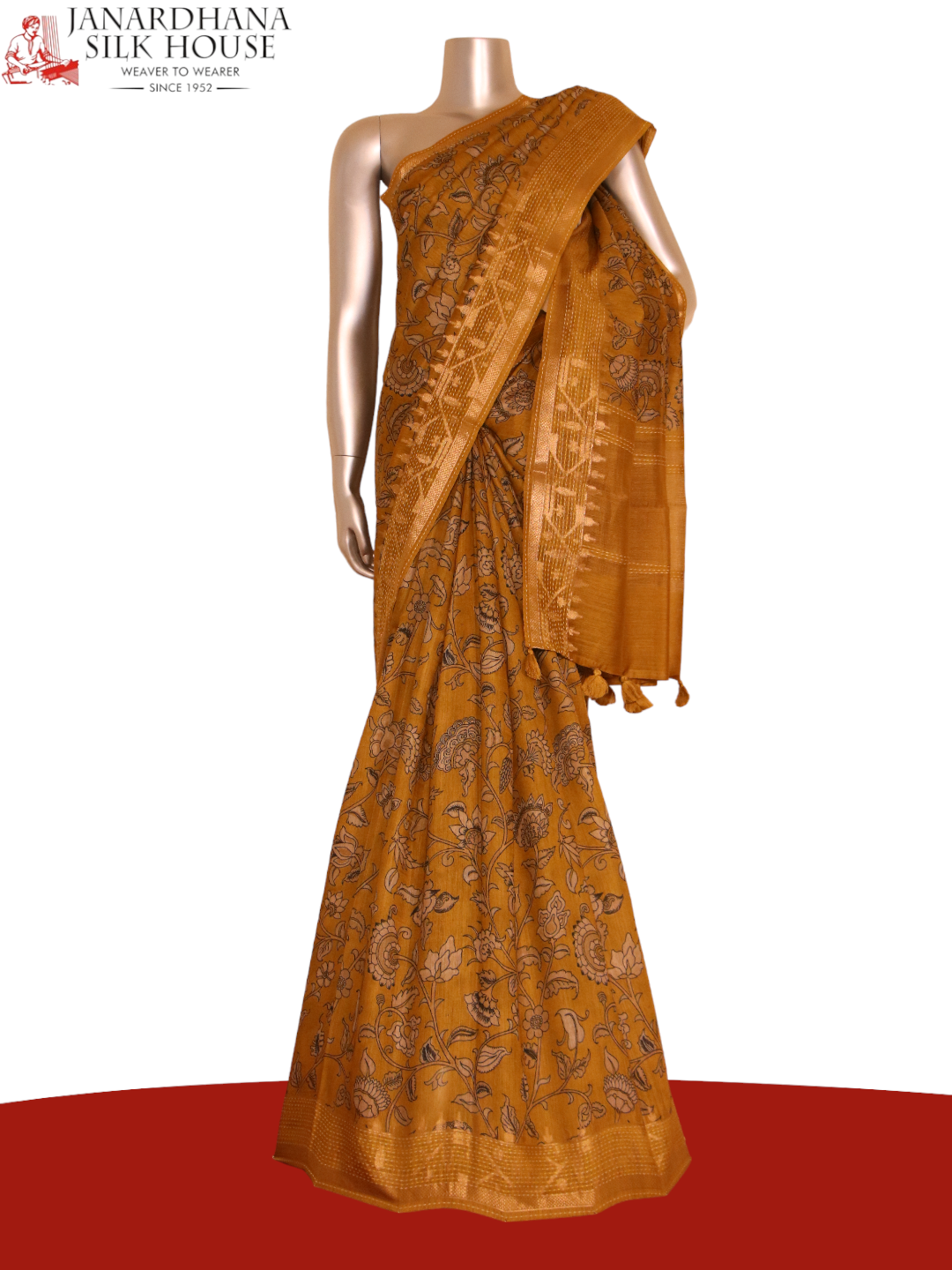 Buy Cream Tussar Silk Saree Online in USA with Multicolor Kantha Work –  Pure Elegance